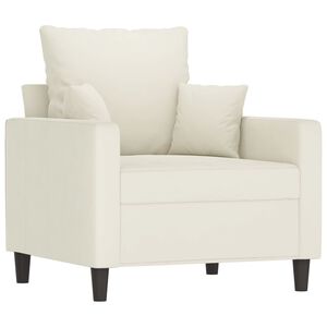 vidaXL l&aelig;nestol 60 cm velour cremefarvet