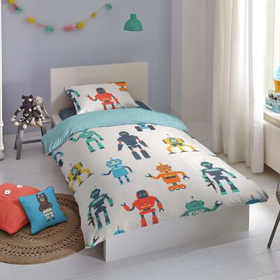 Good Morning sengetøj til børn Robots 140 x 200/220 cm