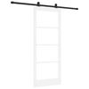 vidaXL Skyded&oslash;r ORKDAL 83 x 202 cm Massivt fyrretr&aelig; og glas