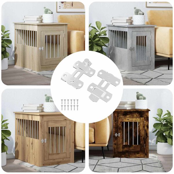 vidaXL D&oslash;rklinke 2 pcs S&oslash;lv 70 x 8 mm St&aring;l