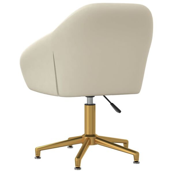 vidaXL drejelig spisebordsstol fl&oslash;jl cremefarvet