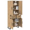 vidaXL Highboard med skuffe 2 pcs Artisan Egetr&aelig; 69,5 x 34 x 180 cm