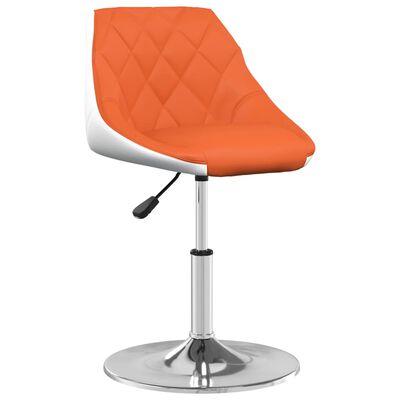 vidaXL spisebordsstol kunstlæder orange og hvid