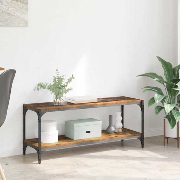 vidaXL TV-skab Gammelt tr&aelig; 100x33x41cm Ingeni&oslash;rt tr&aelig; og jern