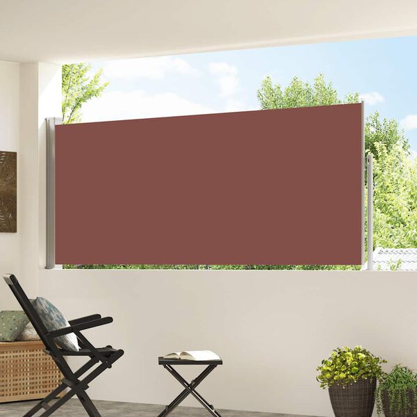 vidaXL sammenrullelig sidemarkise 120x300 cm brun