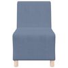 vidaXL Modulsofa enhed uden arme 3 pcs Bl&aring; 55 x 74 x 82 cm Velourstof