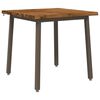 vidaXL 80 x 80 x 75 cm Massivt Akacietr&aelig; Naturlig og Kaffe Firkantet