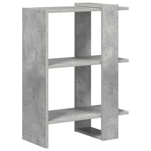 vidaXL Bogreol 2 niveauer 52 x 25 x 71,5 cm Konstrueret tr&aelig; Beton Gr&aring;