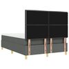 vidaXL Box spring seng med madras M&oslash;rkegr&aring; 140 x 190 cm Stof