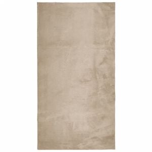 vidaXL gulvt&aelig;ppe HUARTE 60x110 cm kort luv og vaskbart sandfarvet
