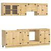 vidaXL Kabinet med skuffe SKI 8 pcs HonningBrun Massiv fyrretr&aelig;