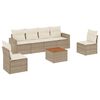 vidaXL sofas&aelig;t til haven 7 dele med hynder polyrattan beige