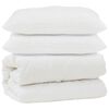 vidaXL Dyne med pude 3 stk. Hvid Mikrofiber