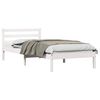 vidaXL Sengestel Hvid 215,5 x 95,5 x 69,5 cm Massivt fyrretr&aelig;