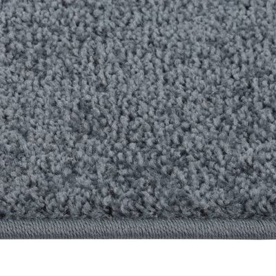 vidaXL gulvtæppe 120x170 cm kort luv antracitgrå