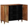 vidaXL Sideboard med hylde Brun 90 x 33 x 75 cm Massivt mangotr&aelig;