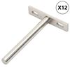 vidaXL flydende hyldekn&aelig;gte 12 stk. usynlige &Oslash;10x100 mm kulstofst&aring;l