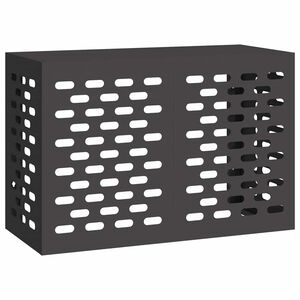 vidaXL Air Conditioner Cover Sort 90 x 40 x 60 cm St&aring;l