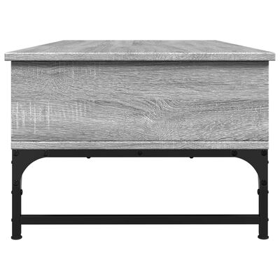 vidaXL sofabord 100x50x35 cm konstrueret træ og metal grå sonoma-eg