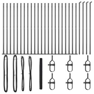 vidaXL Hegnsp&aelig;l Gr&aring; 50 x 1,5 m (36 mm net) St&aring;l og PVC