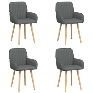vidaXL Spisestole 4 stk. Stof M&oslash;rkegr&aring; 56,5 x 50 x 87,5 cm