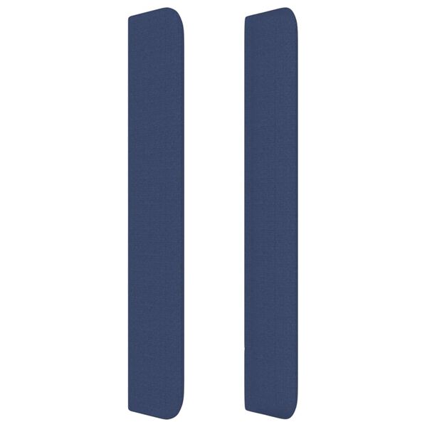 vidaXL sengegavl med kanter 93x16x118/128 cm stof bl&aring;