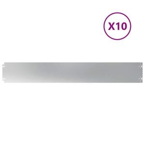 vidaXL pl&aelig;nekanter 10 stk. 15x103 cm galvaniseret st&aring;l