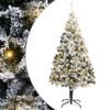 vidaXL Kunstigt juletr&aelig; Hvid 180 cm PVC og St&aring;l og Plastik