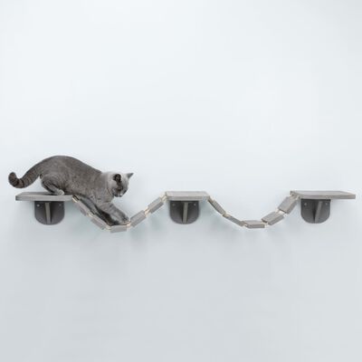 TRIXIE vægmonteret katte-klatrestige 150 x 30 cm muldvarpefarvet