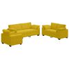 vidaXL sofas&aelig;t 3 dele med hynder velour gul