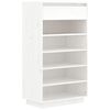 vidaXL skoreol 60x34x105 cm massivt fyrretr&aelig; hvid