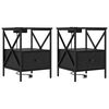 vidaXL Natskab 2 stk. Sort eg 41,5 x 40,5 x 55 cm Konstrueret tr&aelig;