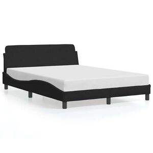 vidaXL sengeramme Dover Sort 140x190 cm Fl&oslash;jl