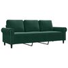 vidaXL 3-personers sofa 180 cm fløjl mørkegrøn