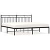 vidaXL sengeramme med sengegavl 183x213 cm metal sort