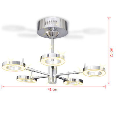 vidaXL LED-loftslampe med 5 runde lys