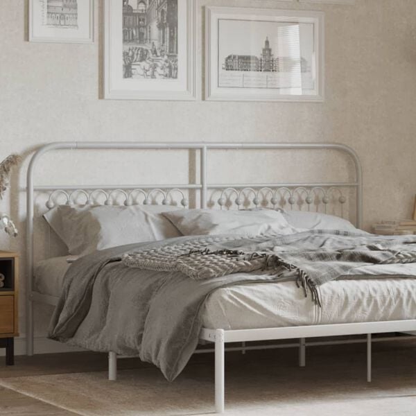 vidaXL udskiftningsgavl 180 cm metal hvid