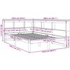 vidaXL seng med reol uden madras 120x190 cm massivt fyrretr&aelig;