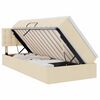 vidaXL LED opbevarings seng med madras Creme 90 x 200 cm Stof