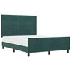 vidaXL Box spring seng med hovedg&aelig;rde M&oslash;rkegr&oslash;n 160 x 200 cm Fl&oslash;jl