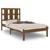 vidaXL sengeramme 75x190 cm Small Single massivt tr&aelig; gyldenbrun