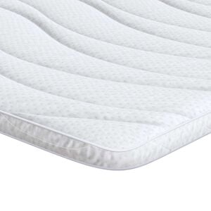 vidaXL Madras topper 80 x 200 cm tyk Strikket stof Hvid