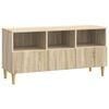 vidaXL TV-skab 102 x 34,5 x 50 cm Sonoma-eg Konstrueret tr&aelig;