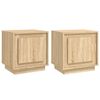 vidaXL sengeborde 2 stk. 44x35x45 cm konstrueret tr&aelig; sonoma-eg