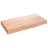 vidaXL v&aelig;ghylde 40x20x4 cm behandlet massivt egetr&aelig; lysebrun