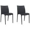 vidaXL havestole 2 stk. 50x46x80 cm polypropylen antracitgr&aring;