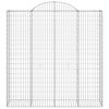 vidaXL buede gabionkurve 8 stk. 200x50x200/220 cm galvaniseret jern