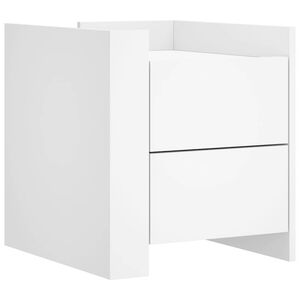 vidaXL sengebord 45x50x50 cm konstrueret tr&aelig; hvid