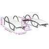 vidaXL liggestole 2 stk. med bord polyrattan beige