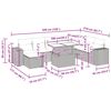 vidaXL sofas&aelig;t til haven 9 dele med hynder polyrattan brun